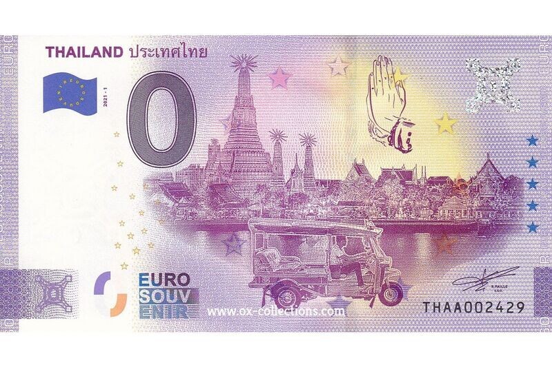 0 Euro-Schein Thailand 2021-1 Souvenir