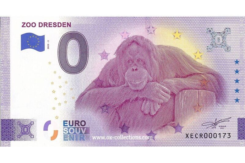 0 Euro-Schein Zoo Dresden 2023-2