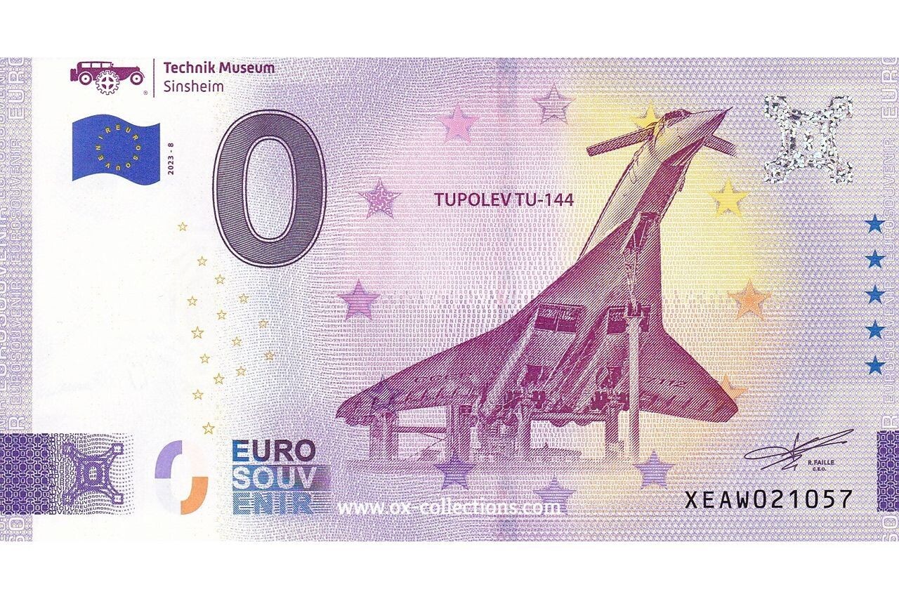 Zero Euro Note Technik Museum Sinsheim 2023-8 souvenir