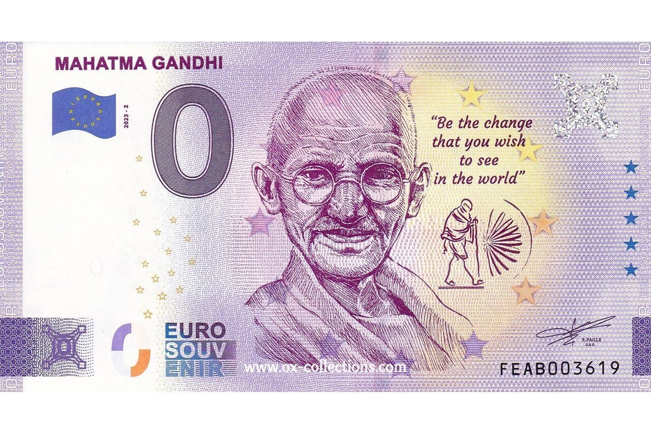 Zero Euro Note Mahatma Gandhi 2023-2 souvenir