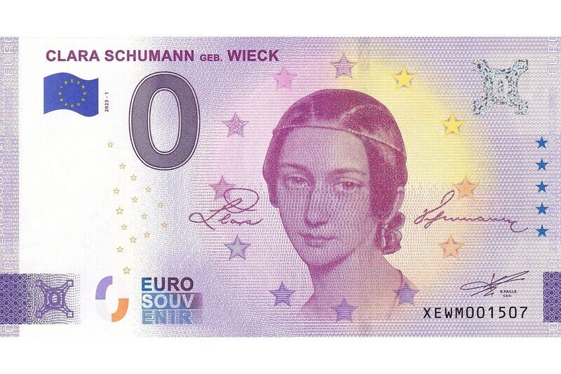 Zero Euro Note Clara Schumann 2023-1 souvenir
