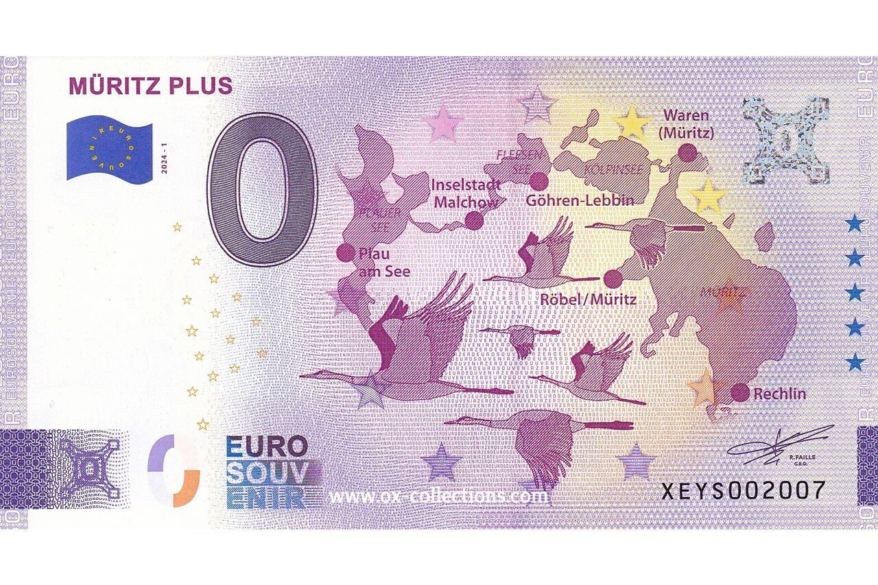 Zero Euro Note Müritz Plus 2024-1 souvenir