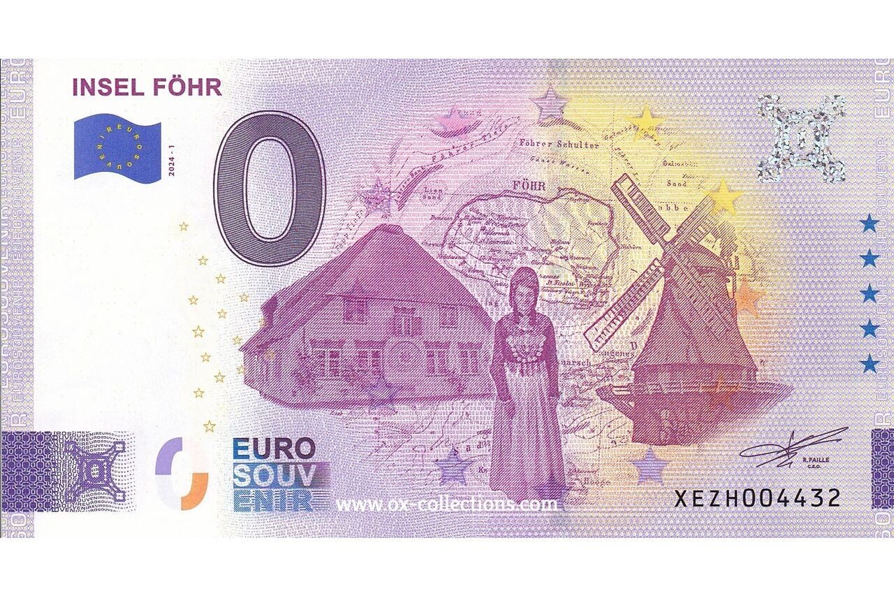 Zero Euro Note Insel Föhr 2024-1 souvenir