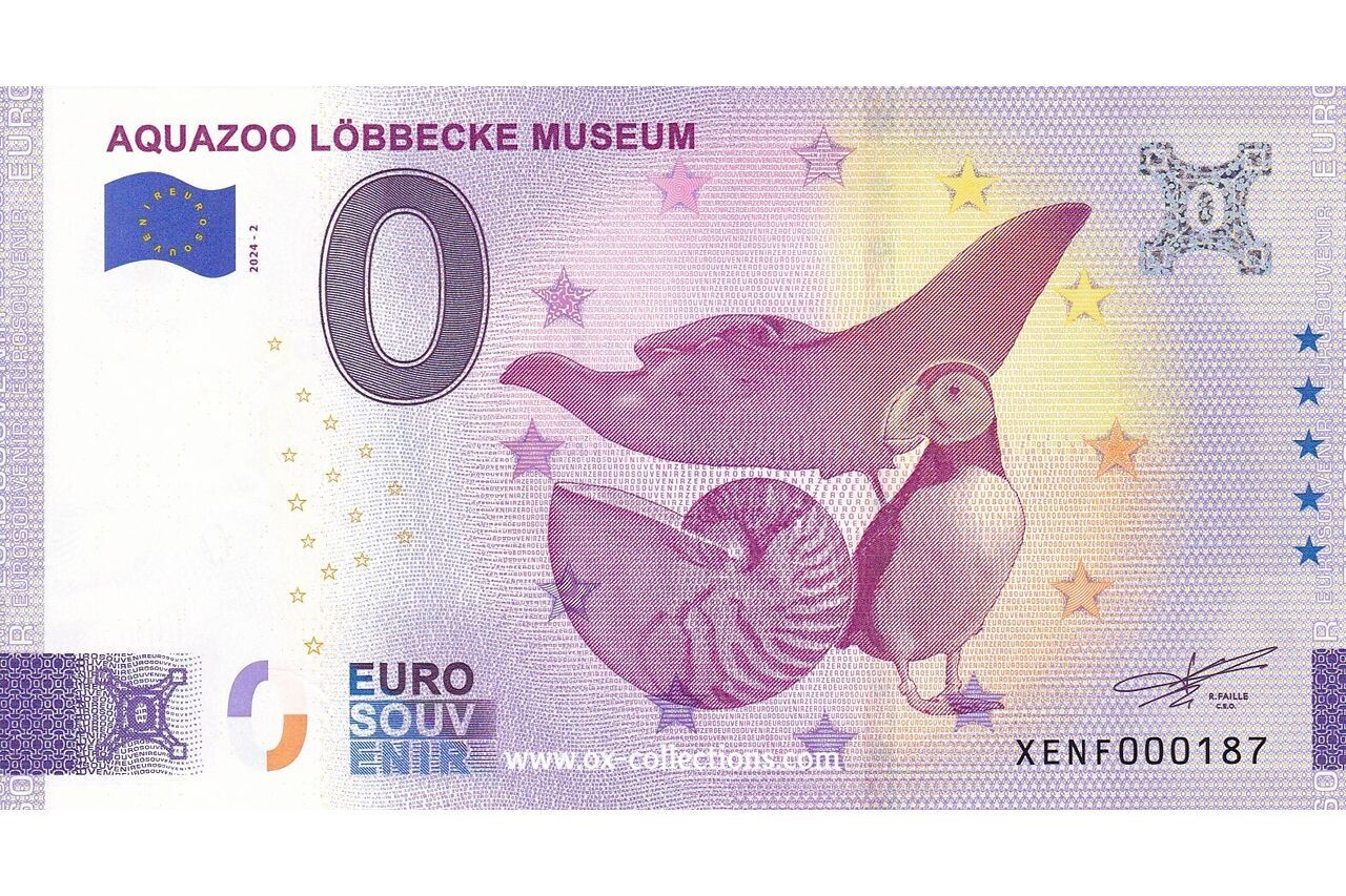 0 Euro-Schein Aquazoo Löbbecke Museum 2024-2 Souvenir