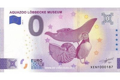 0 Euro-Schein Aquazoo Löbbecke Museum 2024-2 Souvenir