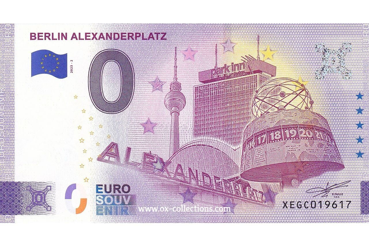 Zero Euro Note Berlin Alexanderplatz 2023-2 souvenir