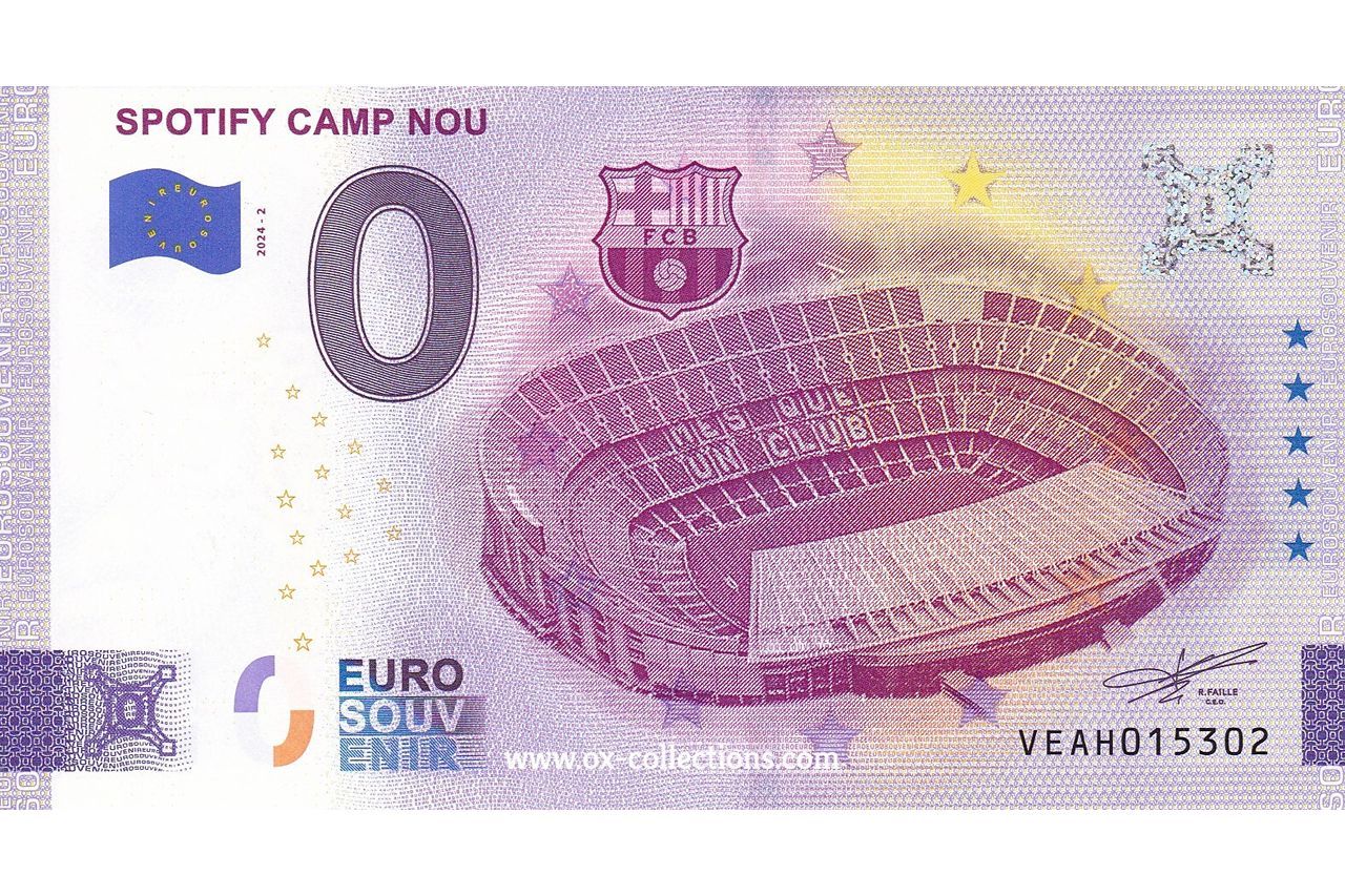 Zero Euro Note Spotify Camp Nou 2024-2 souvenir