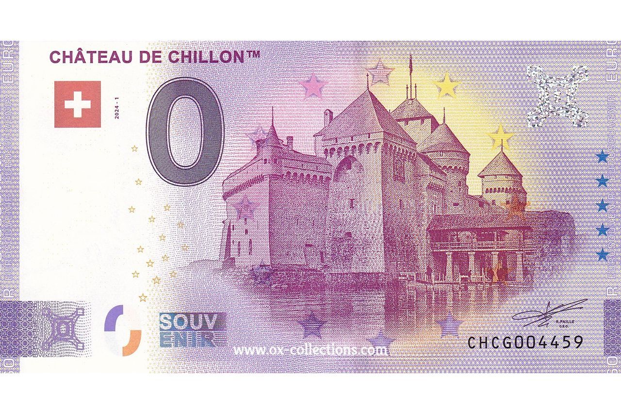 Zero Euro Note Château de Chillon 2024-1 souvenir