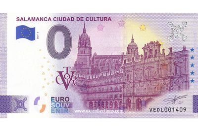 Zero Euro Note Salamanca Ciudad de Cultura 2024-3 souvenir