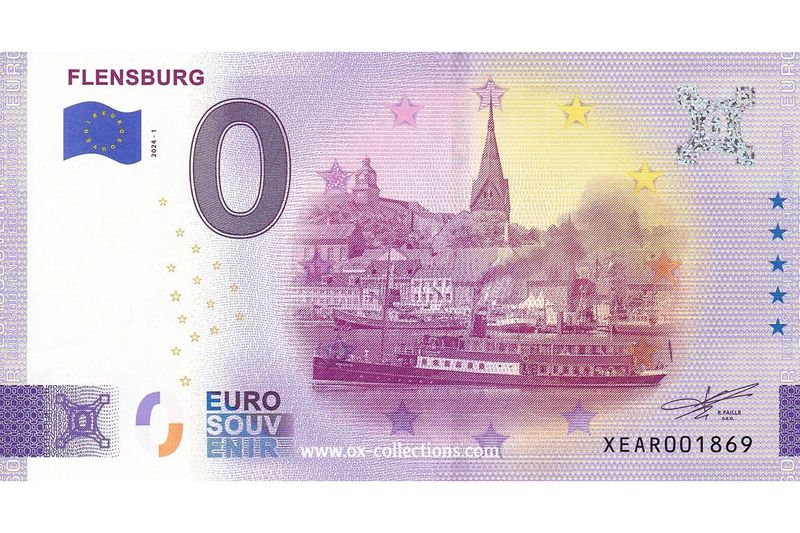 Zero Euro Note Flensburg 2024-1 souvenir