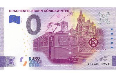 Zero Euro Note Drachenfelsbahn Königswinter 2024-1 souvenir