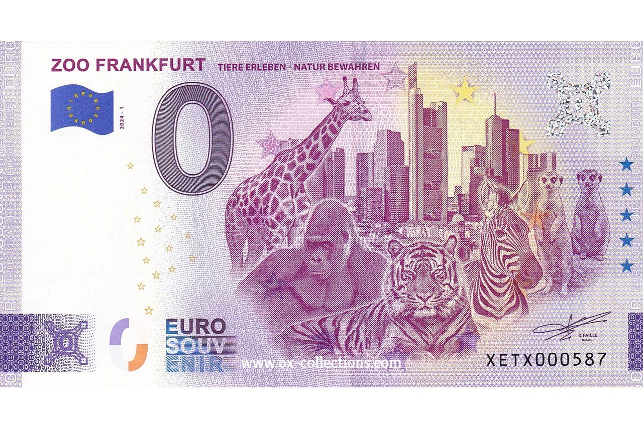 Zero Euro Note Zoo Frankfurt 2024-1 souvenir