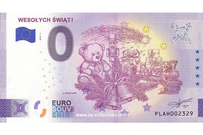 Zero Euro Note Wesołych Świąt 2023-4 souvenir