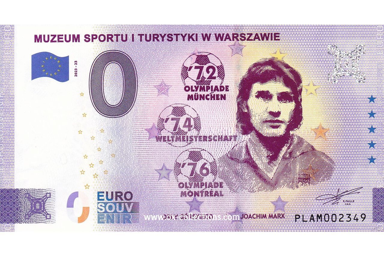 Zero Euro Note Muzeum Sportu 2023-23 souvenir
