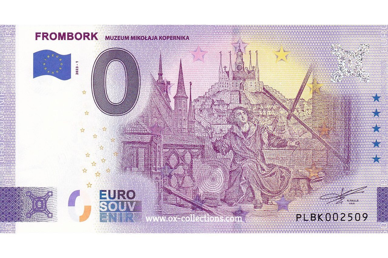 Zero Euro Note Frombork 2023-1 souvenir