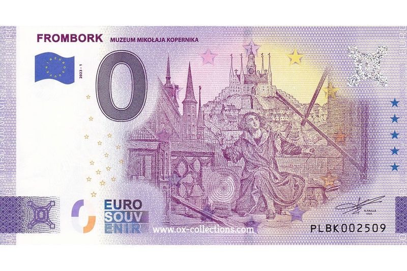 Zero Euro Note Frombork 2023-1 souvenir