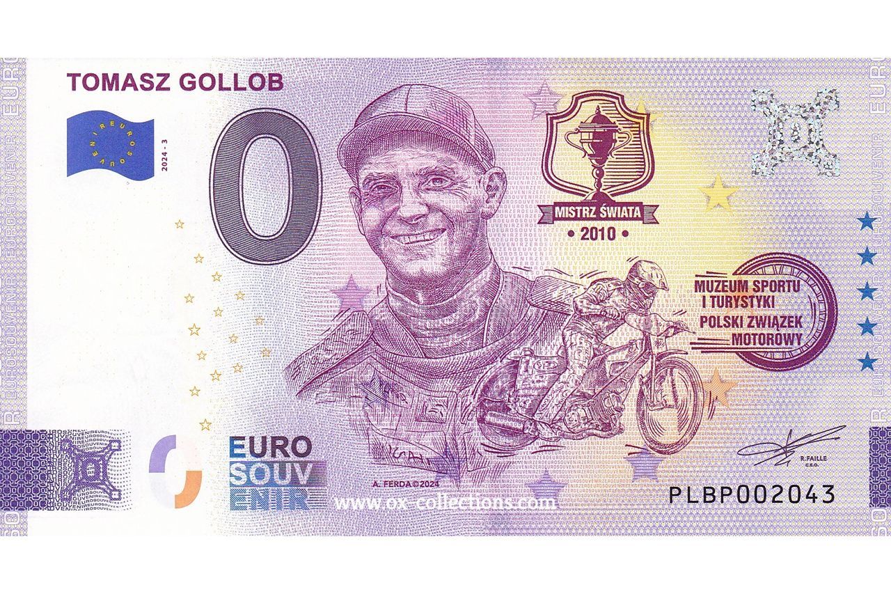 Zero Euro Note Tomasz Gollob 2024-3 souvenir