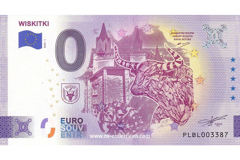 Zero Euro Note Wiskitki 2023-1 souvenir