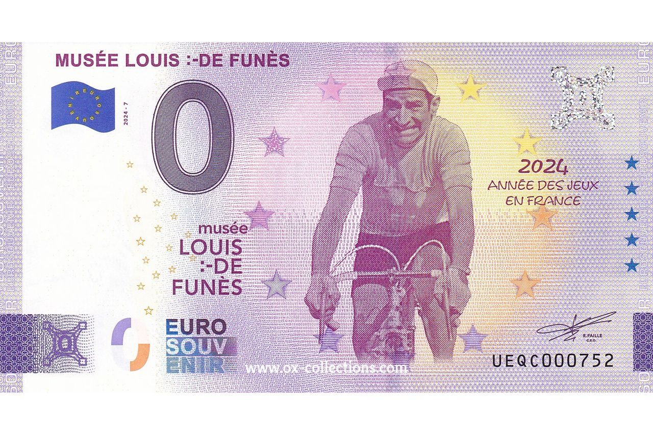Zero Euro Note Musée Louis de Funès 2024-7 souvenir