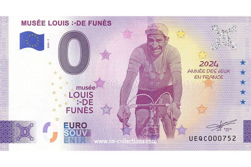 Zero Euro Note Musée Louis de Funès 2024-7 souvenir