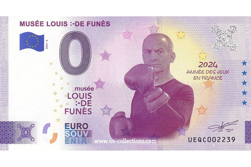 Zero Euro Note Musée Louis de Funès 2024-8 souvenir
