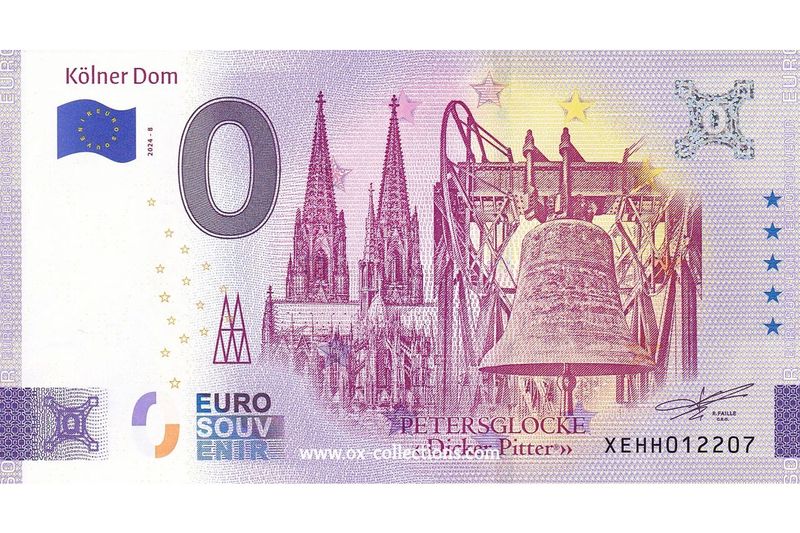 0 Euro-Schein Kölner Dom 2024-8