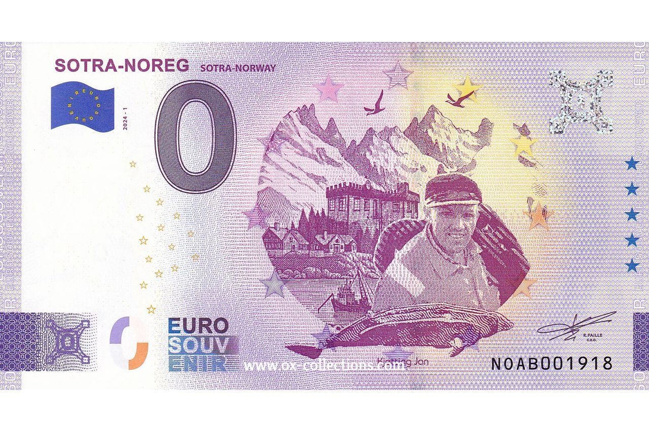 Zero Euro Note Sotra Noreg 2024-1 souvenir