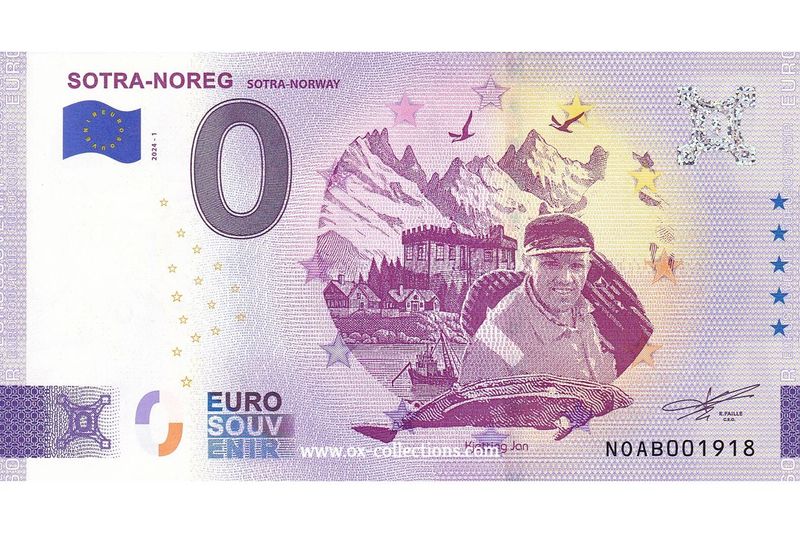 Zero Euro Note Sotra Noreg 2024-1 souvenir