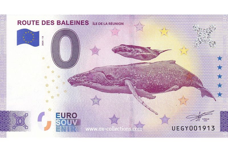 Zero Euro Note Route des Baleines 2024-13 souvenir