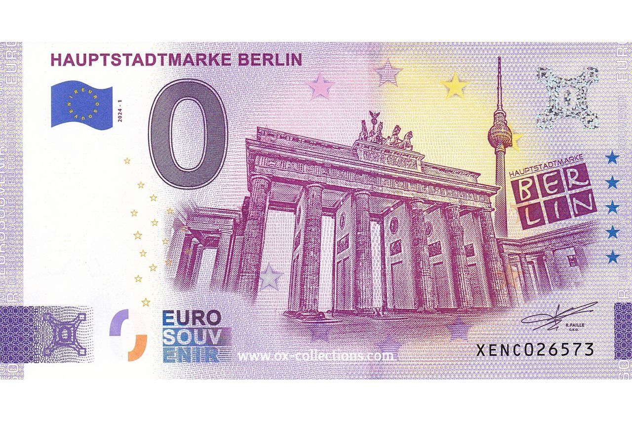 Zero Euro Note Hauptstadtmarke Berlin 2024-1 souvenir