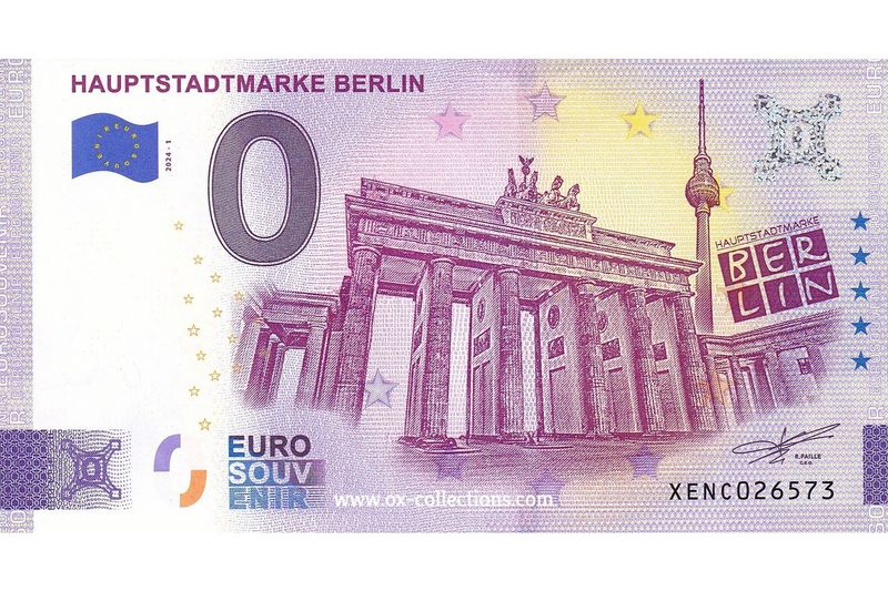 Zero Euro Note Hauptstadtmarke Berlin 2024-1 souvenir
