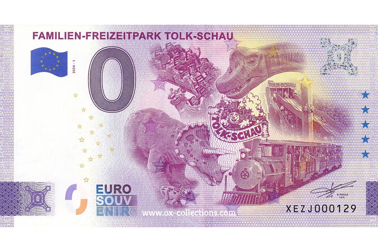 0 Euro-Schein Freizeitpark Tolk-Schau 2024-1 Souvenir