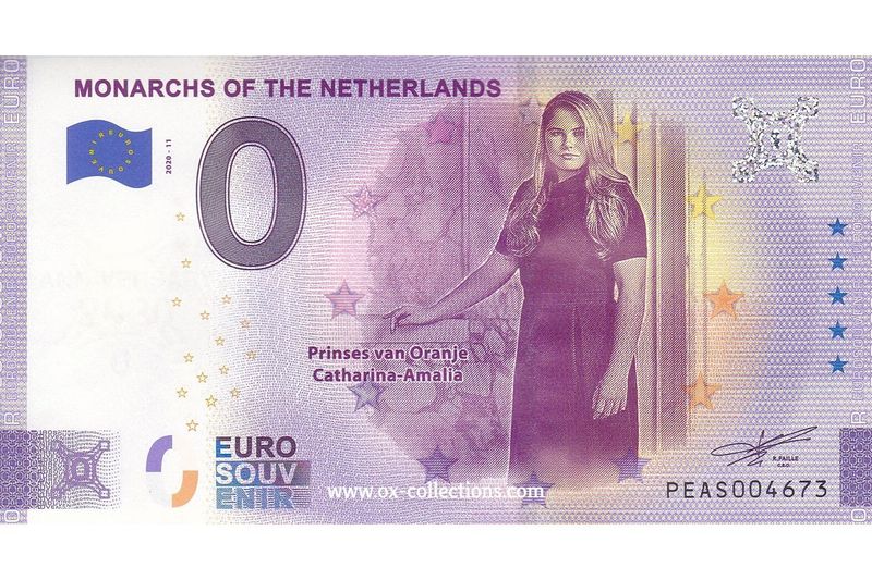 NL - Monarchs of the Netherlands - 2020-11 Zero Euro Note Monarchs of the Netherlands 2020-11 Anni souvenir