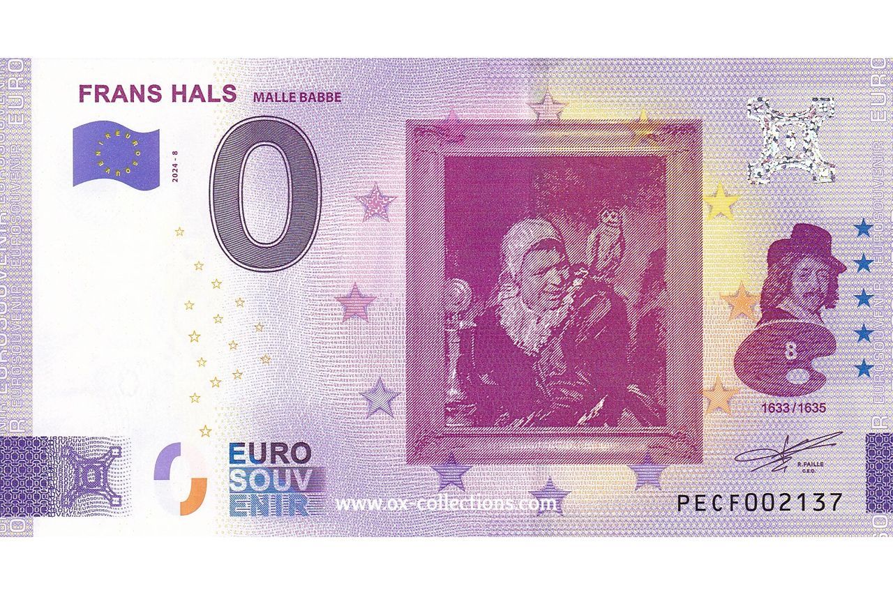 NL - Frans Hals - 2024-08 Zero Euro Note Frans Hals 2024-8 souvenir