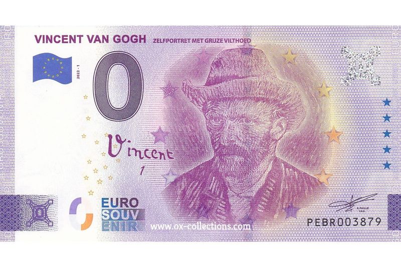 NL - Vincent van Gogh - 2022-01 Billet 0 euro Vincent van Gogh 2022-1 souvenir