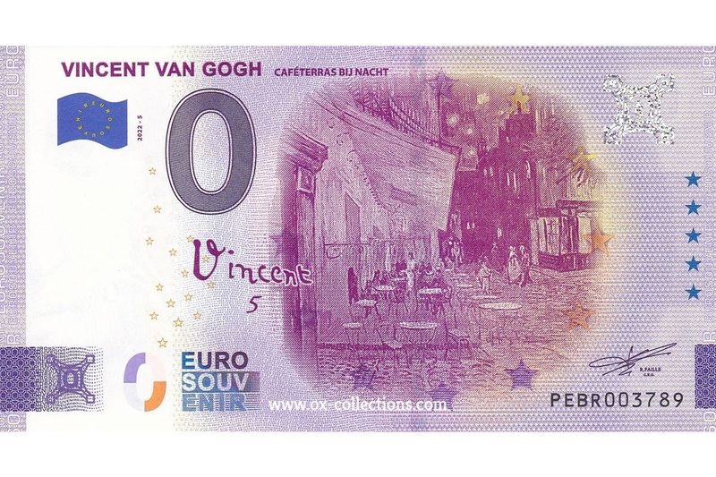 NL - Vincent van Gogh - 2022-05 Billet 0 euro Vincent van Gogh 2022-5 souvenir