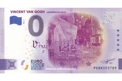 NL - Vincent van Gogh - 2022-05 Zero Euro Note Vincent van Gogh 2022-5 souvenir