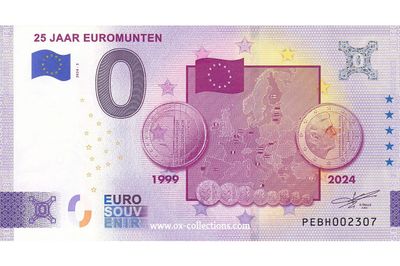 NL - 25 Jaar Euromunten - 2024-03 Zero Euro Note 25 Jaar Euromunten 2024-3 souvenir