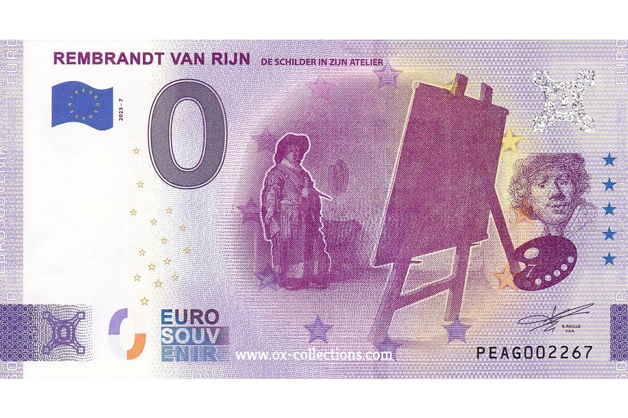 NL - Rembrandt van Rijn - 2023-07 Billet 0 euro Rembrandt van Rijn 2023-7 souvenir