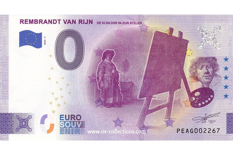 NL - Rembrandt van Rijn - 2023-07 Zero Euro Note Rembrandt van Rijn 2023-7 souvenir
