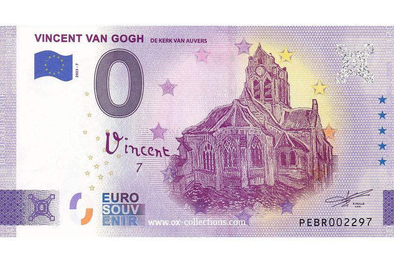 NL - Vincent van Gogh - 2023-07 Zero Euro Note Vincent van Gogh 2023-7 souvenir