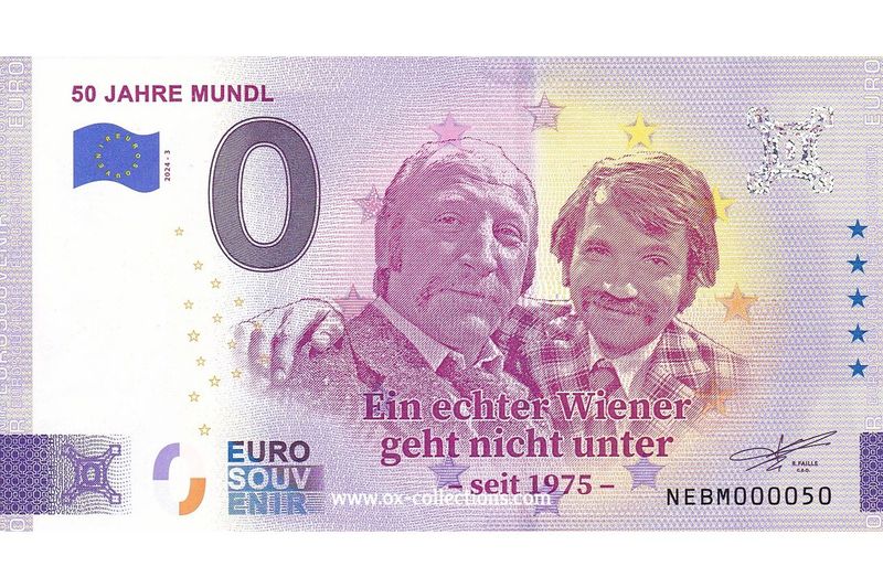 Zero Euro Note 50 Jahre Mundl 2024-3 souvenir