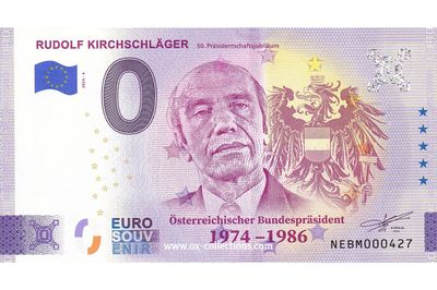 0 Euro-Schein Rudolf Kirchschläger 2024-4 Souvenir