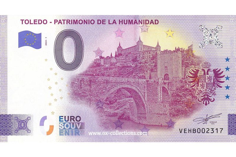 Zero Euro Note Toledo 2024-1 souvenir