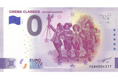 0 Euro-Schein Cinema Classics The Three Musketeers 2024-2 Souvenir