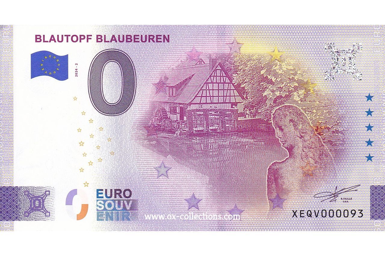 0 Euro-Schein Blautopf Blaubeuren 2024-2 Souvenir