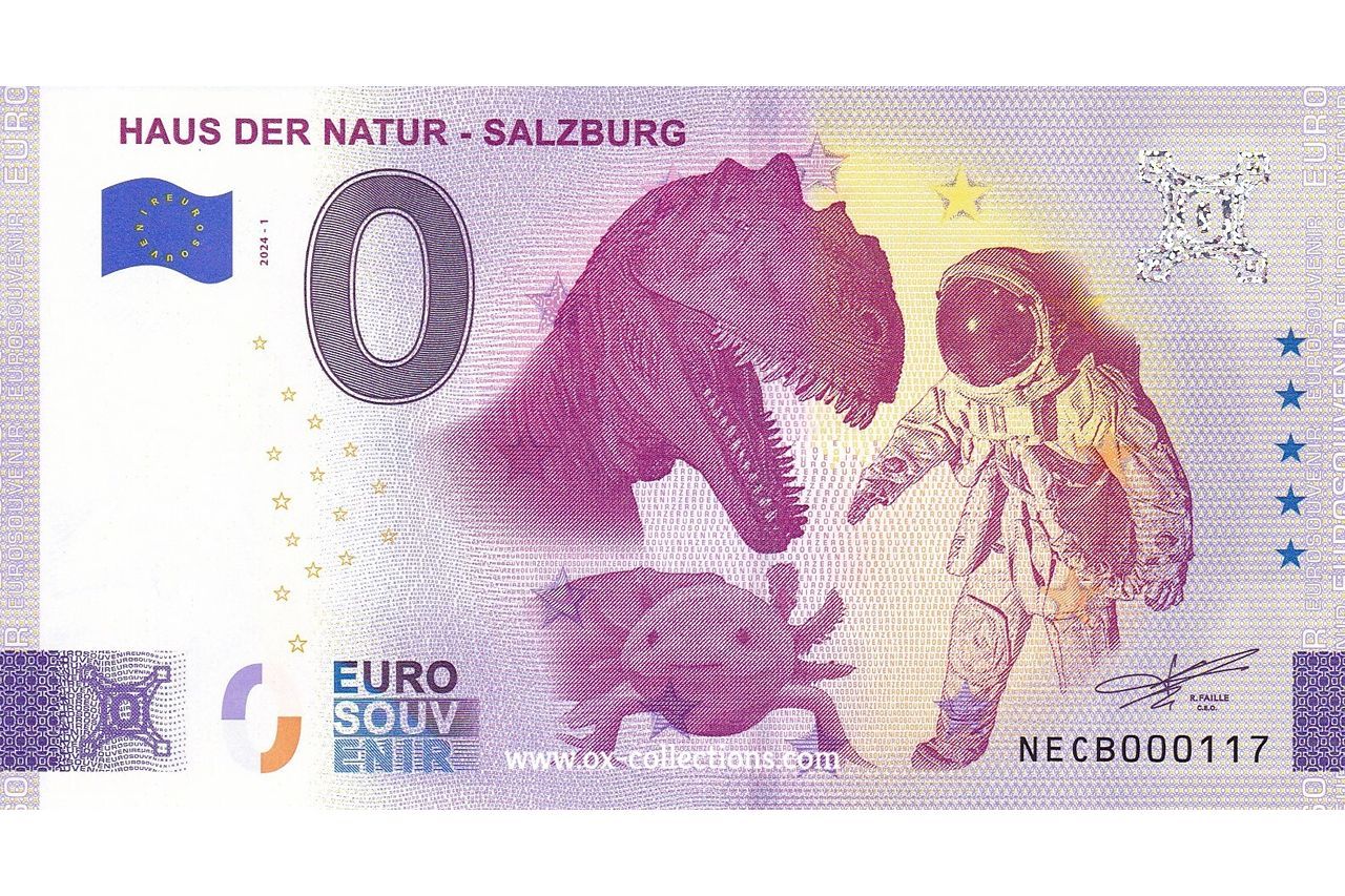 Zero Euro Note Haus der Natur Salzburg 2024-1 souvenir