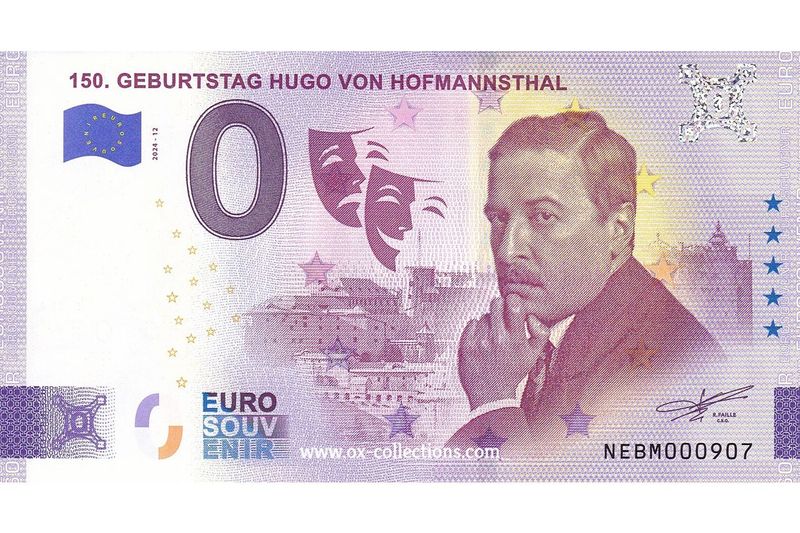 Zero Euro Note Hugo von Hofmannsthal 2024-12 souvenir