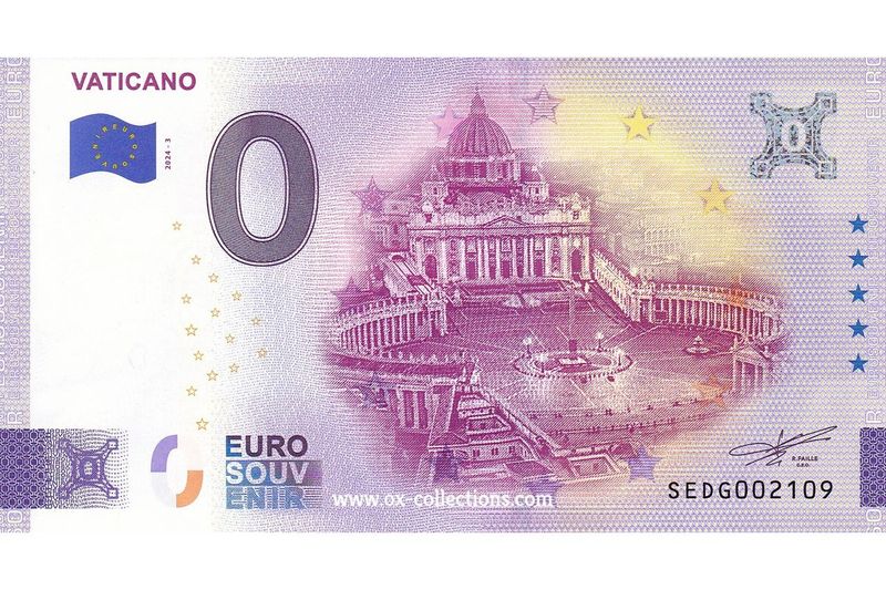 0 Euro-Schein Vaticano 2024-3 Souvenir