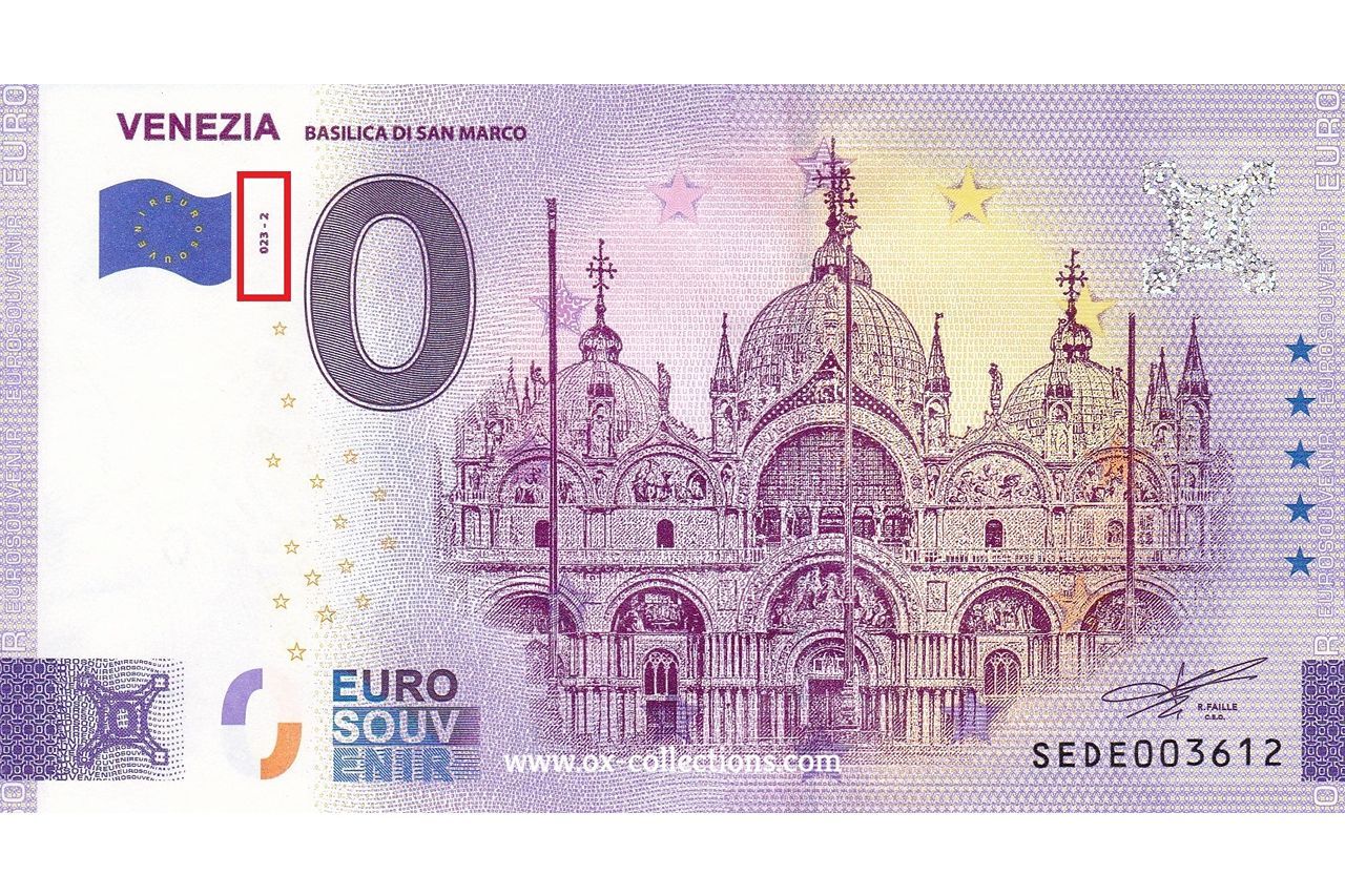 0 Euro-Schein Venezia FEHLDRUCK 2023-2 Souvenir